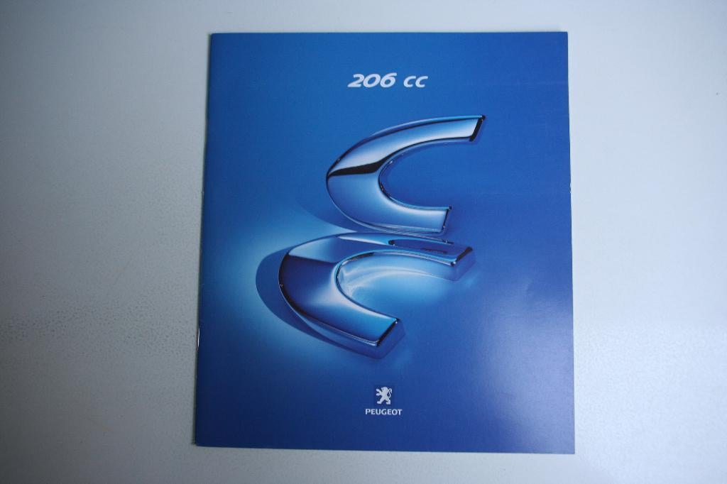 Folder Peugeot 206 CC + kleurenkaart (09-2000) (91), Ophalen of Verzenden, Nieuw, Peugeot