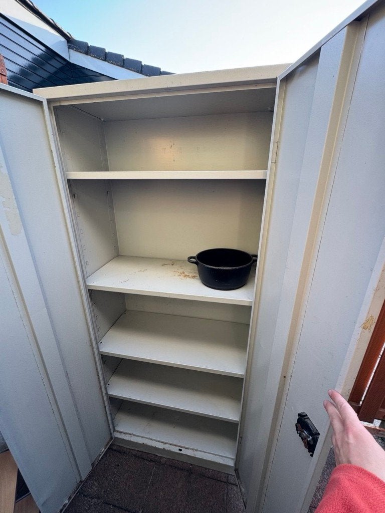 Metalen kast, Huis en Inrichting, Kasten | Stellingkasten, Ophalen, Gebruikt