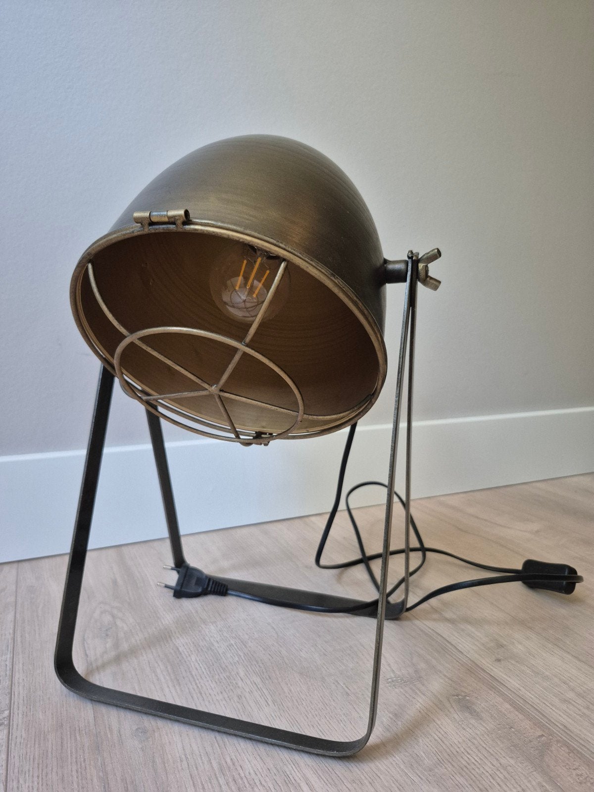 Industriële Tafellamp - Spotlight Stijl, Huis en Inrichting, Ophalen, Gebruikt, Overige merken, E27 (groot)
