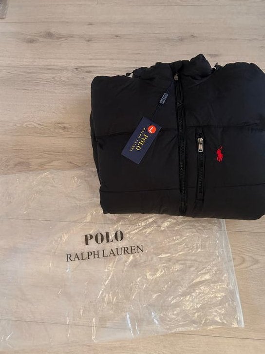 Nieuwe Polo Ralph Lauren Puffer Jacket Zwart - Maat L, Ophalen of Verzenden, Nieuw, Maat 52/54 (L), Zwart