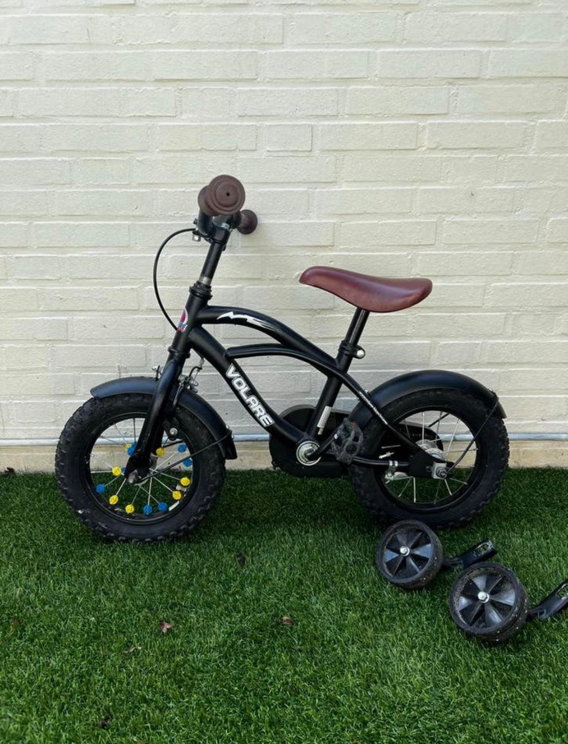 Kinderfiets Volare 12 inch incl zijwieltjes, Ophalen, Terugtraprem, Zijwieltjes, Minder dan 16 inch