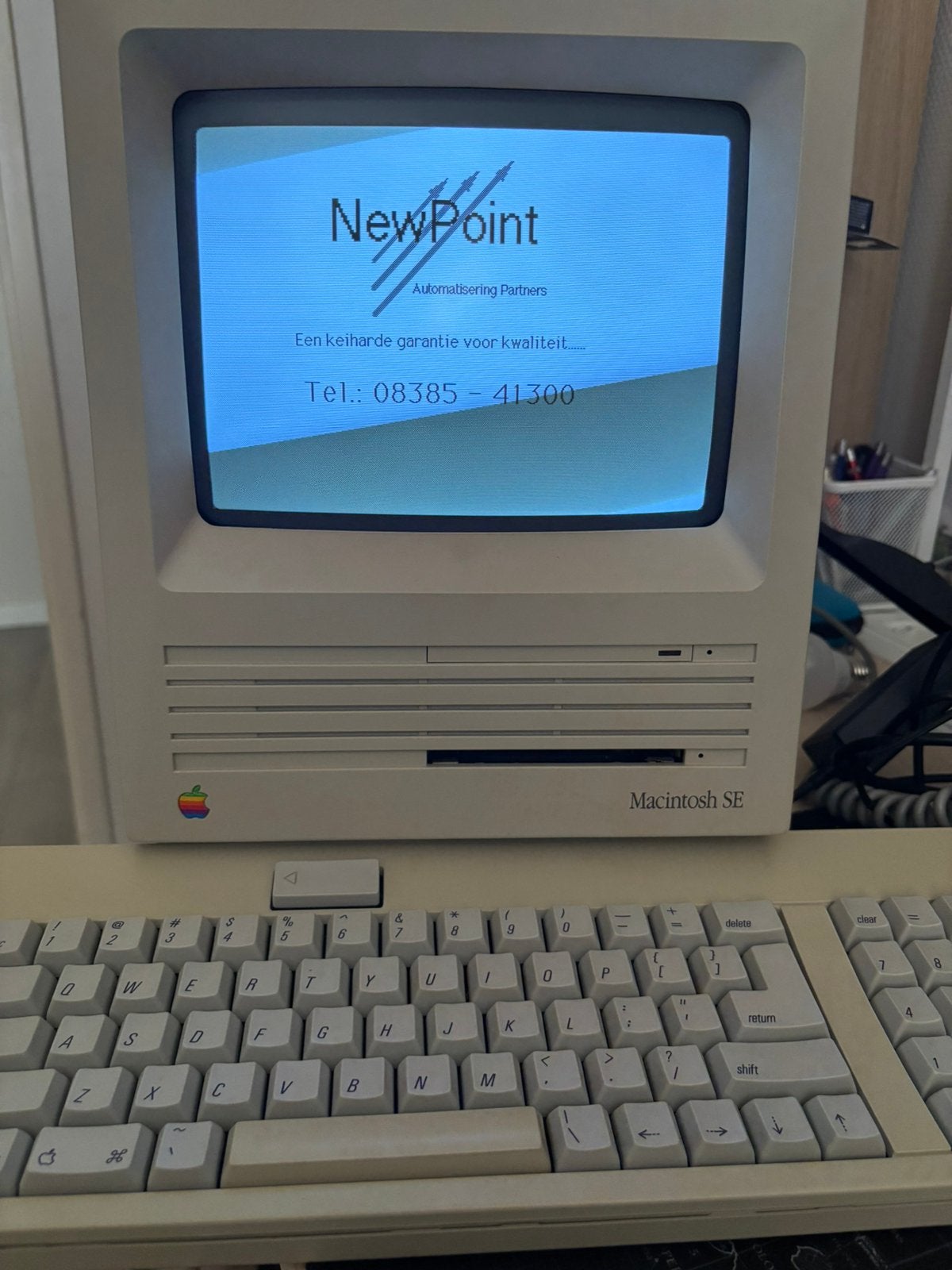Vintage Apple Macintosh SE met accesoires en tas, Computers en Software, Ophalen