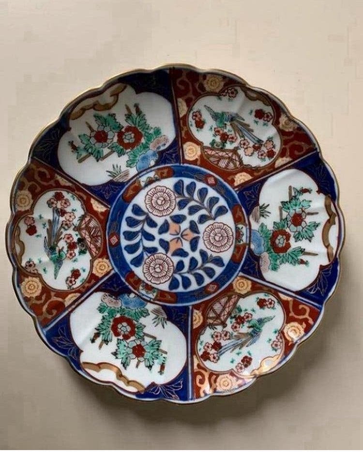Bord/Schaal IMARI -Japans pors. Handpaint jacq robeerst 26cm, Antiek en Kunst, Ophalen of Verzenden