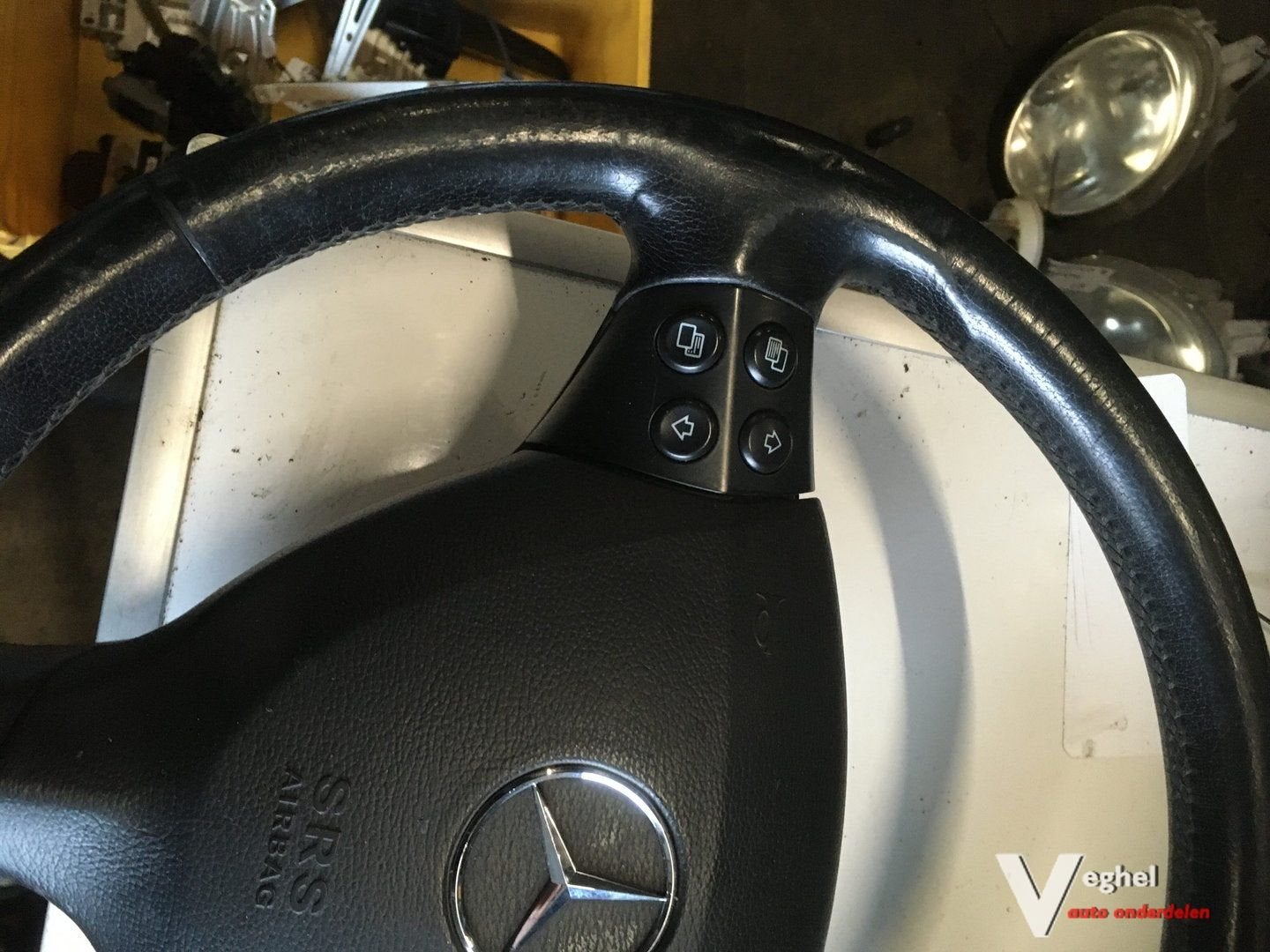 Mercedes A klasse 2005  lederen airbag stuurwiel met bedieni, Gebruikt, -, -, Ophalen of Verzenden