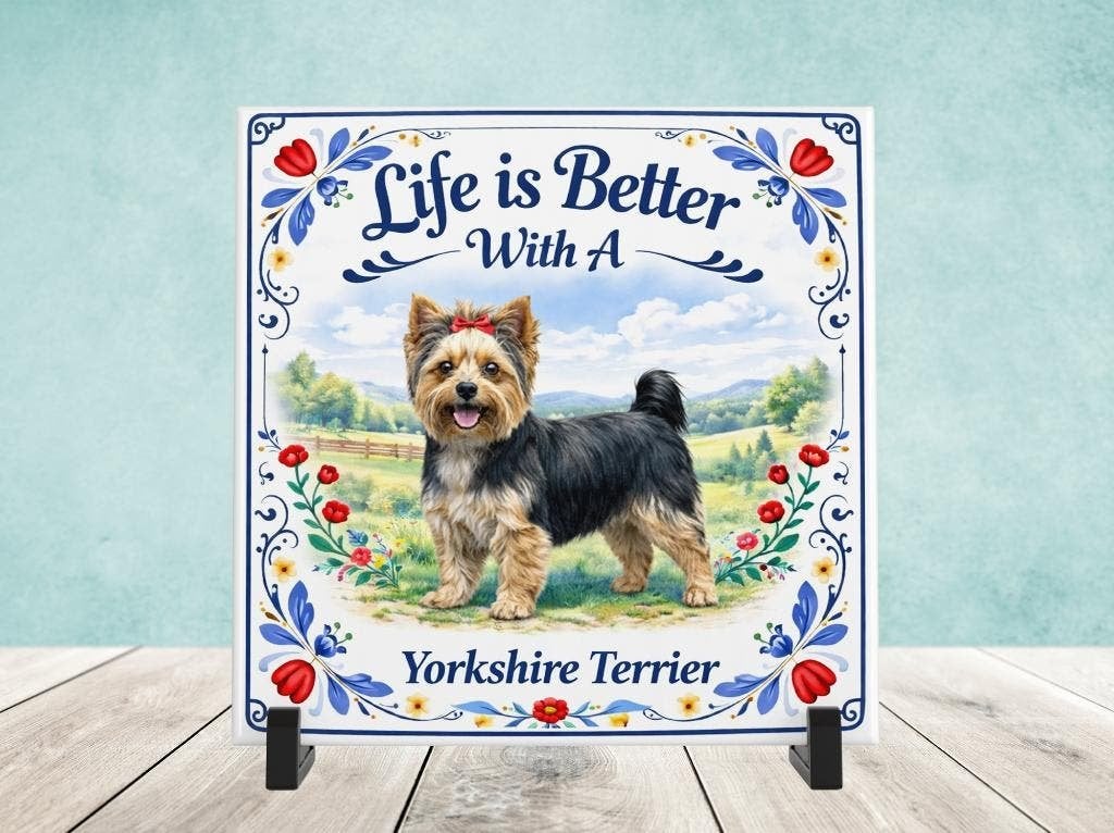 Life is Better with a Yorkshire Terrier - Tegel, Huis en Inrichting, Verzenden, Nieuw