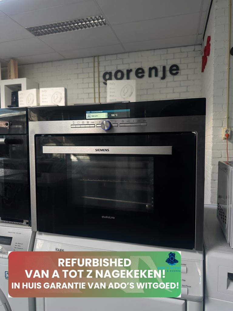SIEMENS StudioLine Inbouw Combi-Stoomoven 45CM 35L, Witgoed en Apparatuur, Ovens, 45 tot 50 cm, Hete lucht, SIEMENS, Kamerlingh Onnestraat 8, Wijchen
