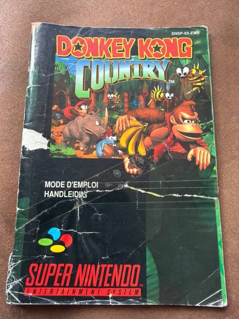 Donkey Kong Country SNES handleiding FAH, Spelcomputers en Games, Games | Nintendo Super NES, Gebruikt, 2 spelers, Ophalen of Verzenden