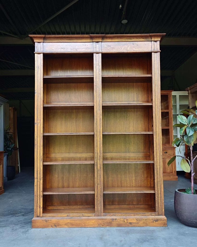Grote klassieke boekenkast | Eikenhout | Demontabel |  #8356, Gebruikt, -, 200 cm of meer, 150 tot 200 cm
