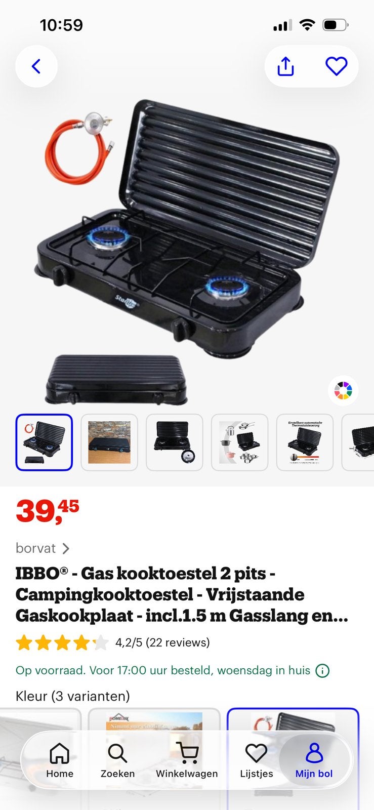 Camp stove, Ophalen, Zo goed als nieuw