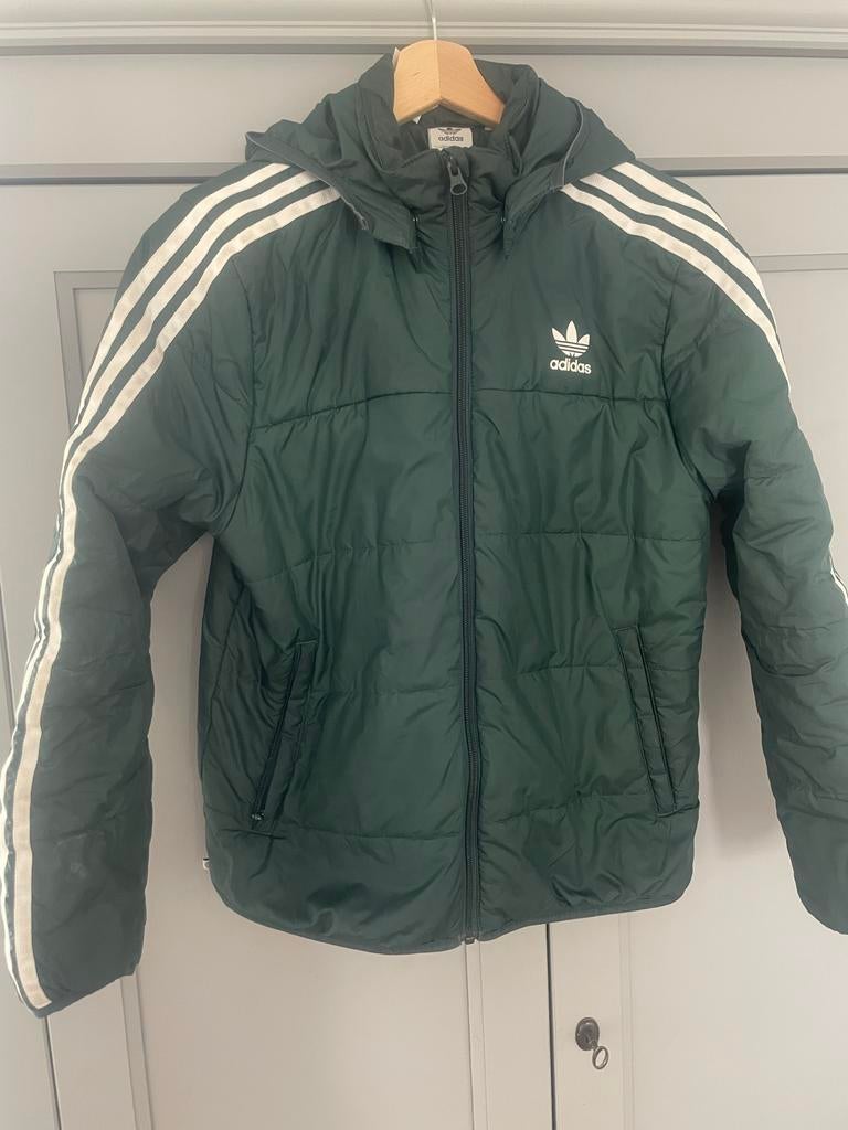 Adidas Adicolor Winterjas Maat 164 - Groen, Ophalen of Verzenden, Zo goed als nieuw, Jongen of Meisje, Jas