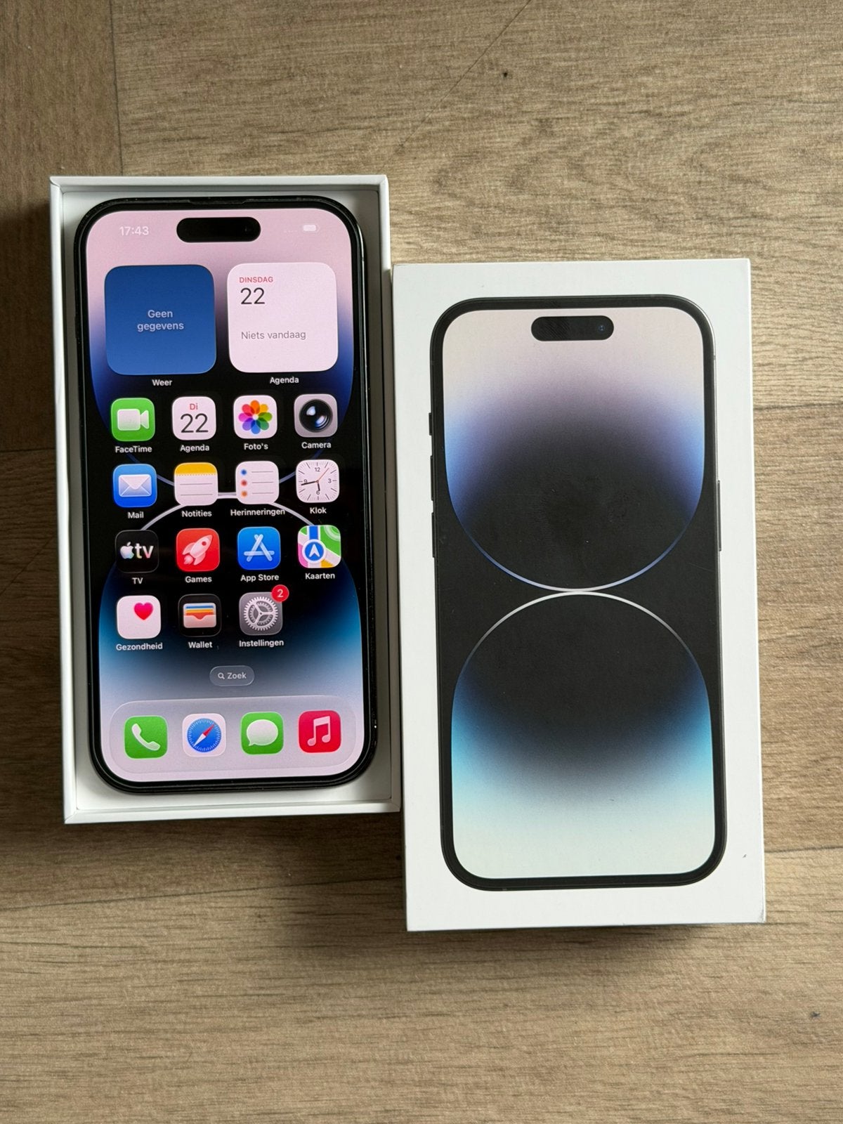 iPhone 14 Pro Zwart 256GB 100% Batterijconditie, Telecommunicatie, 256 GB, IPhone 14 Pro, Zwart, Ophalen of Verzenden
