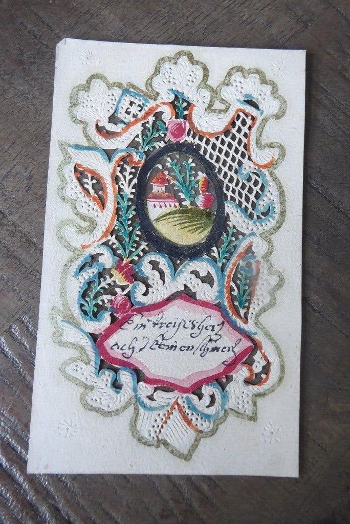 antiek bidprentje rond 1800, Antiek en Kunst, Antiek | Religie, Ophalen of Verzenden
