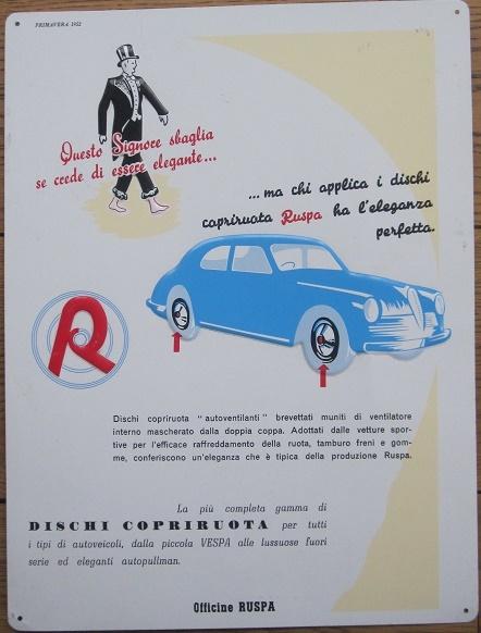 Ruspa auto onderdelen reclamebord, Ophalen of Verzenden, Gebruikt, Reclamebord