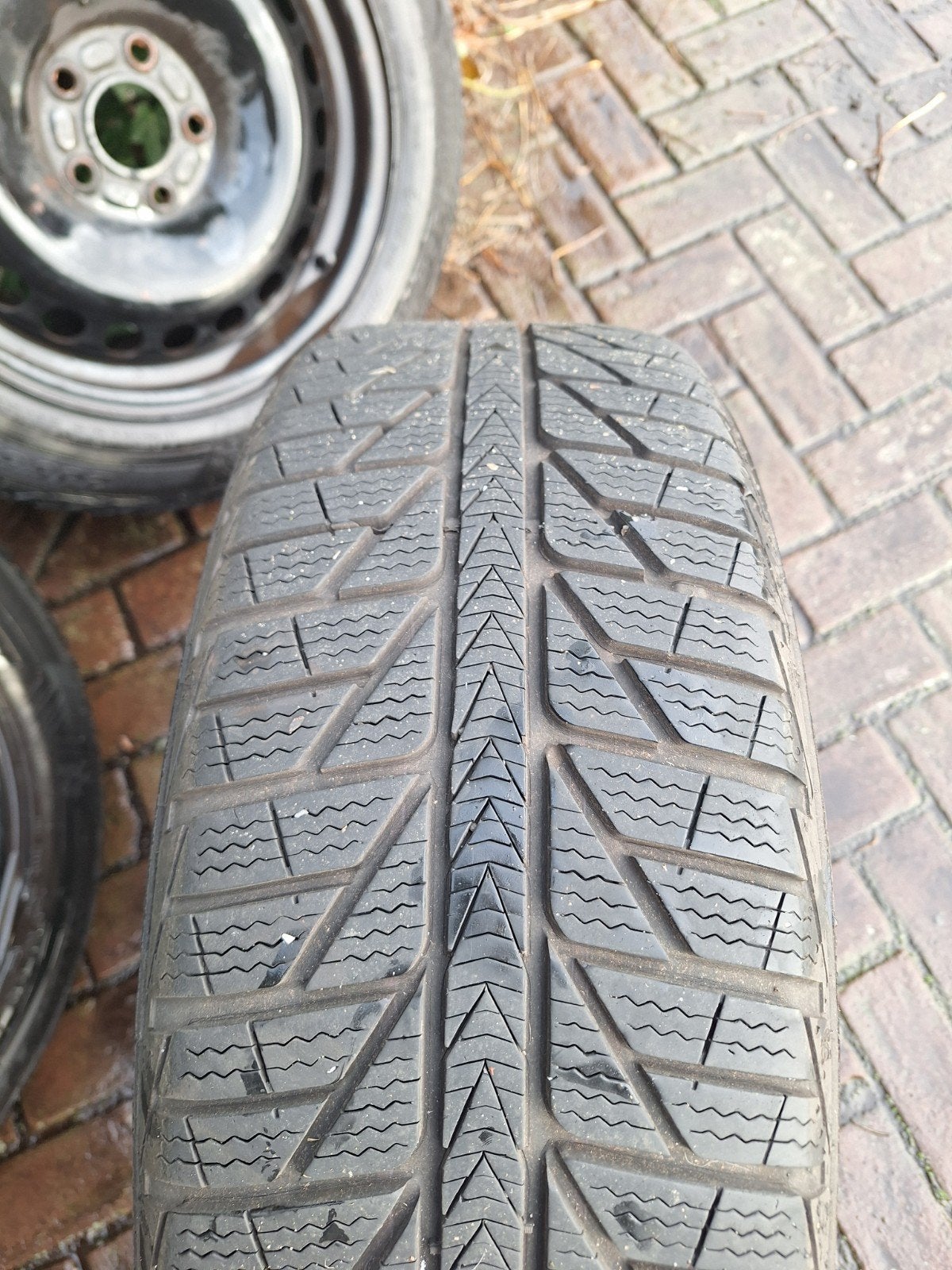 Winterbanden met velgen - 205/55 R16 steekmaat 5×108, Ophalen, Gebruikt, 16 inch, Banden en Velgen