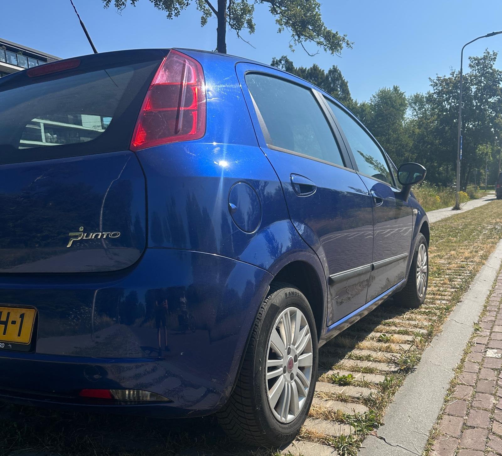 Fiat Grand Punto.   2008 met airco, Stof, 1242 cc, 4 cilinders, Blauw