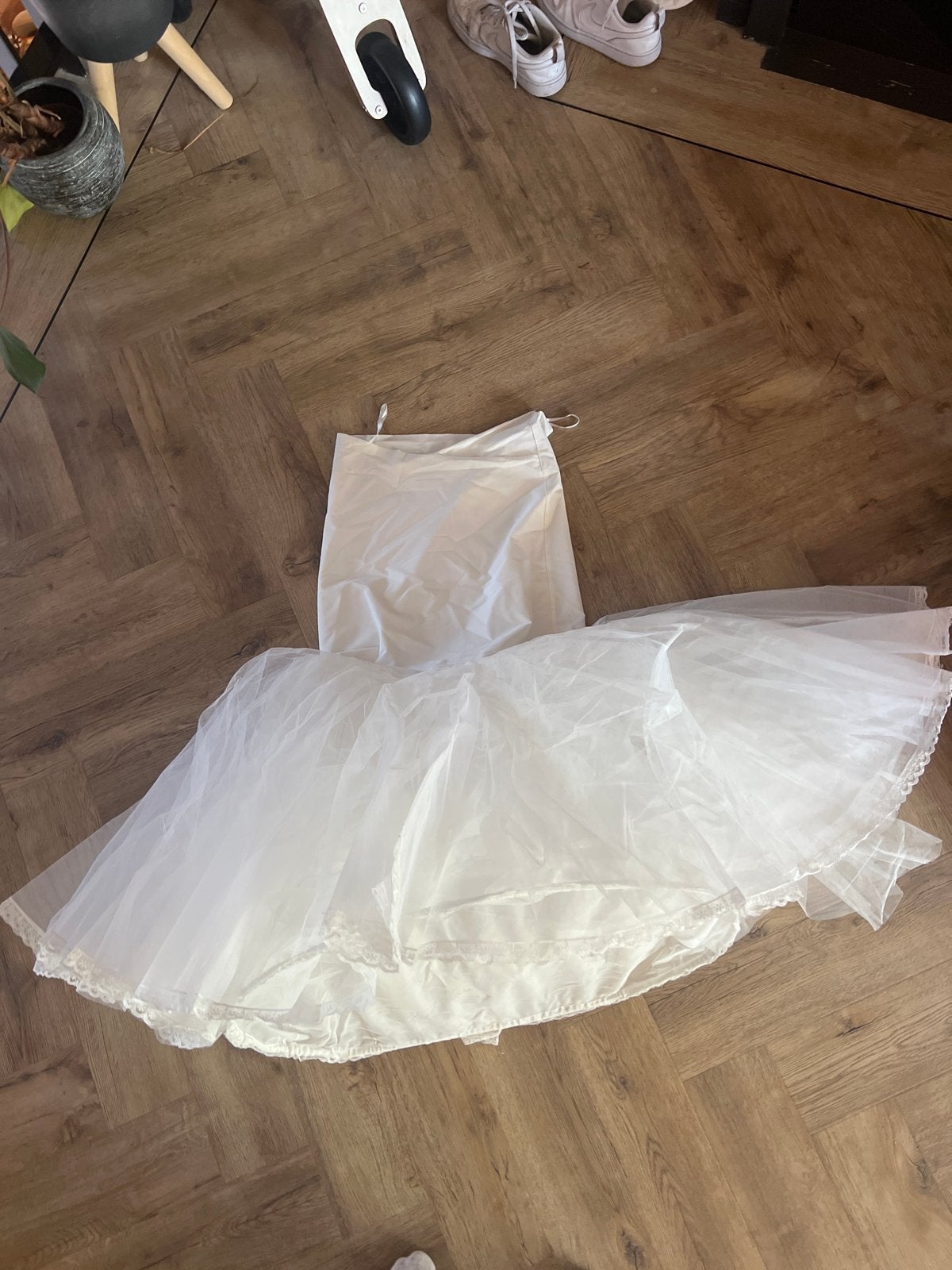 Wunderskirt witte onderrok/petticoat bruidsjurk maat M, Wit, Gedragen, Onder de knie, Ophalen