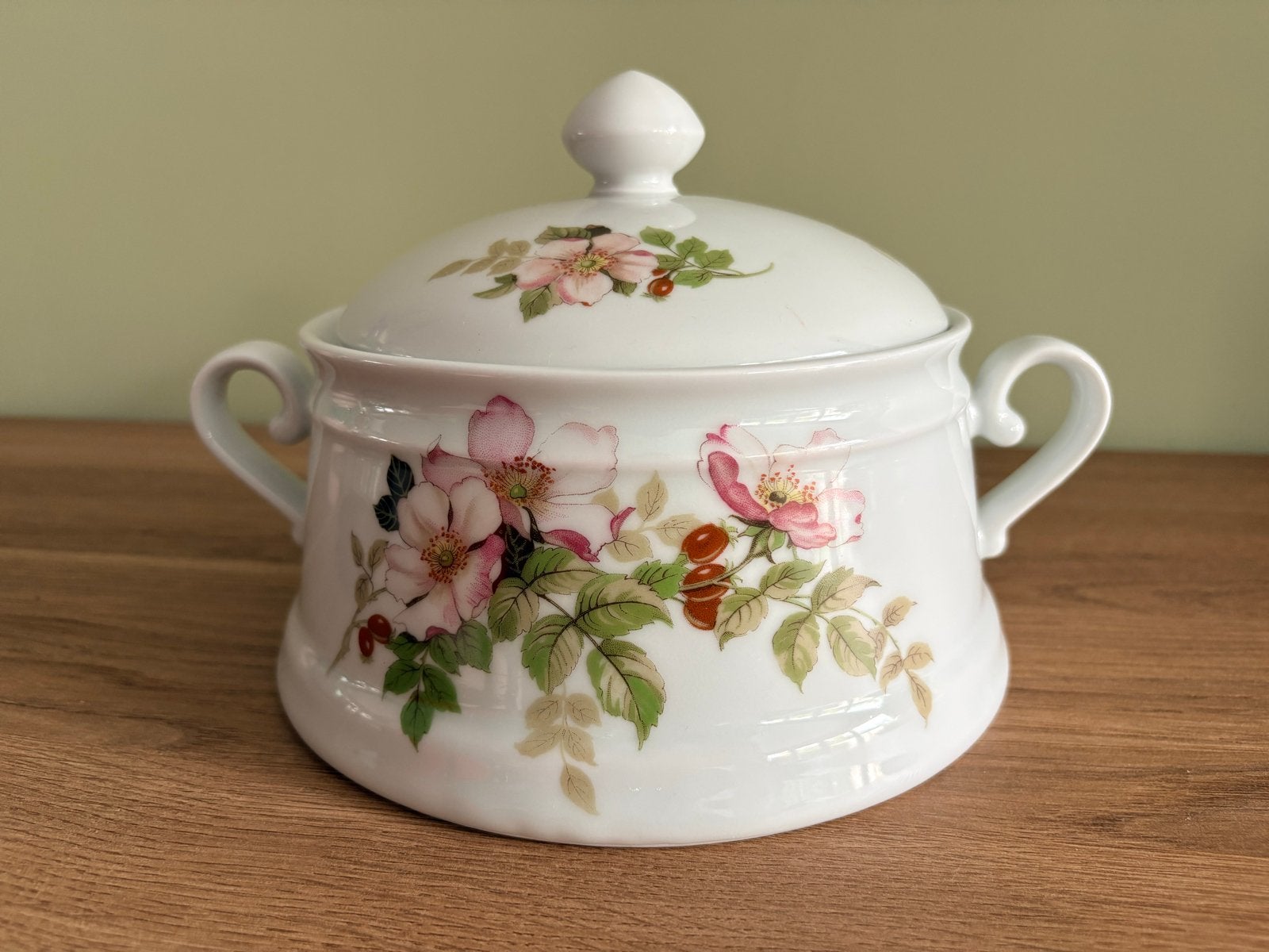 Royal Schwabap terrine met bloemmotief - ca. 18 cm, Ophalen, Overige merken, Overige typen, Zo goed als nieuw