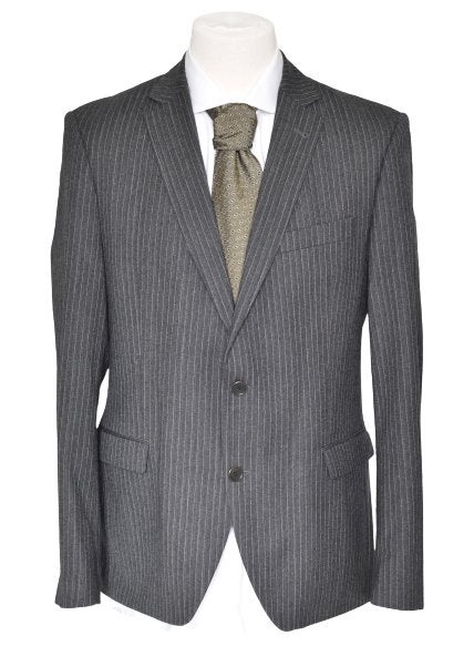 Nieuw Theo pinstripe jasje, blazer, grijs, Mt. 52 / L, Kleding | Heren, Kostuums en Colberts, Maat 52/54 (L), Nieuw, Grijs, Theo