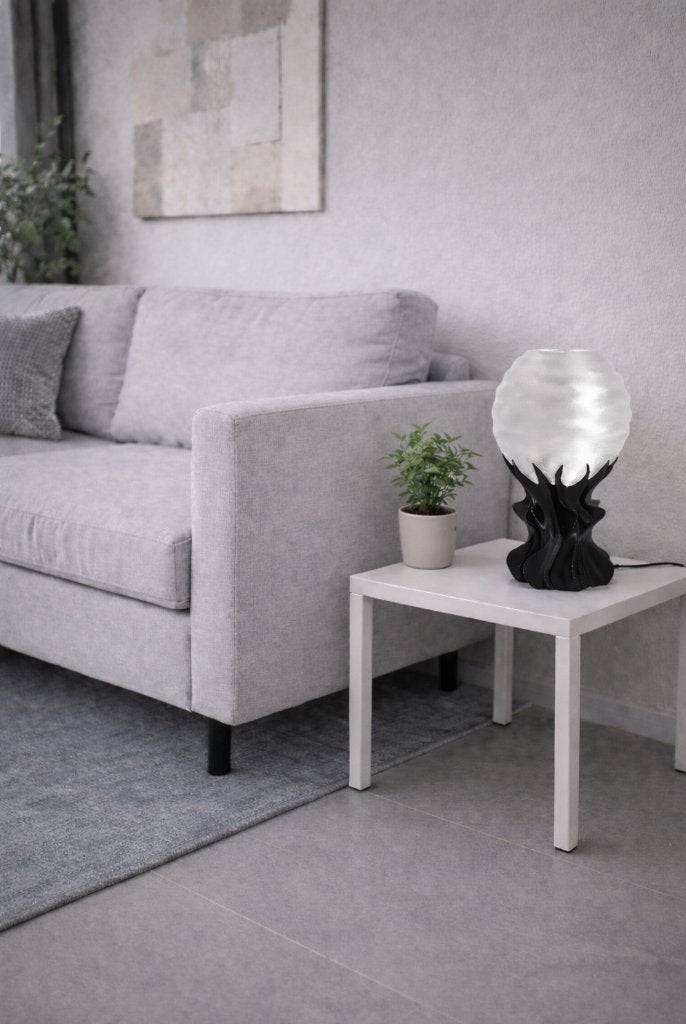 Unieke 3D Geprinte Tafellamp incl. RGB Lamp, Huis en Inrichting, Kunststof, Meerkleurig, 39 cm, Nieuw
