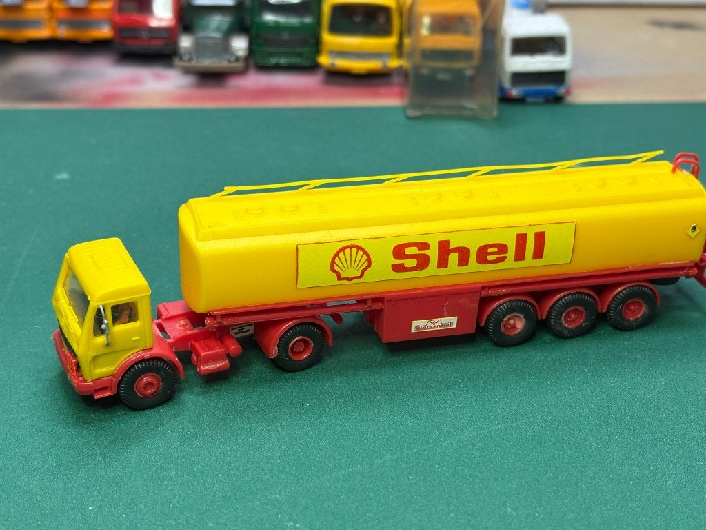 Mercedes Benz met tank oplegger SHELL IMG6979/80/1/2, Ophalen of Verzenden, Gebruikt, Bus of Vrachtwagen, Overige merken