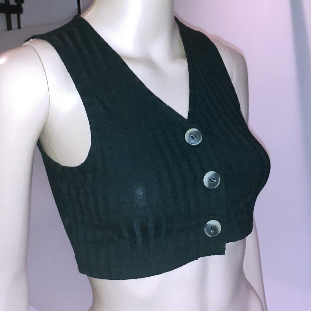 topje crop top zwart Even & Odd XS, Zwart, Nieuw, Ophalen of Verzenden, Zonder mouw