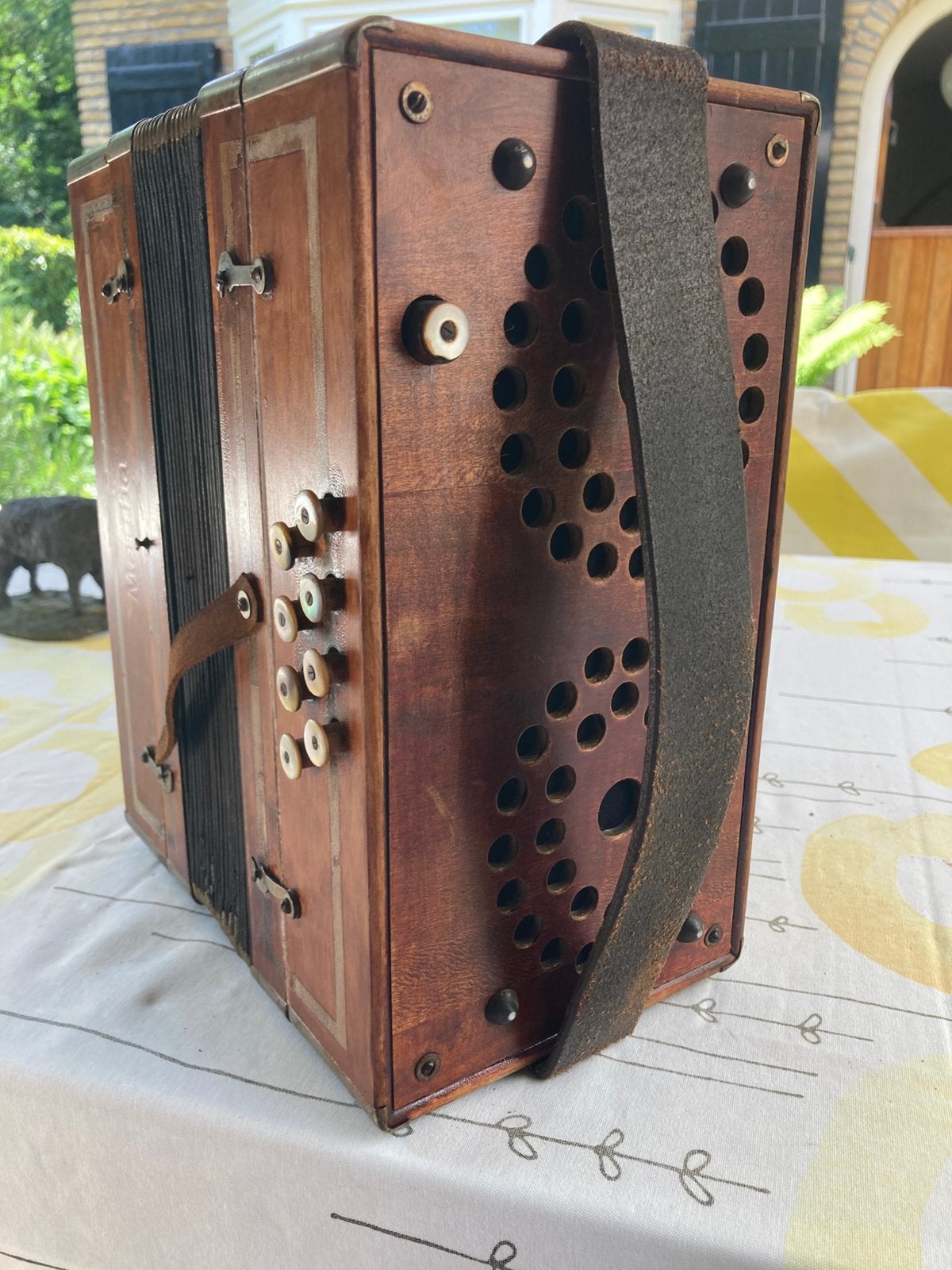 Accordeon. Antieke knopaccordeon/trekzak. Hohner “Martha”., Gebruikt, Met riemen, Overige formaten, Ophalen of Verzenden