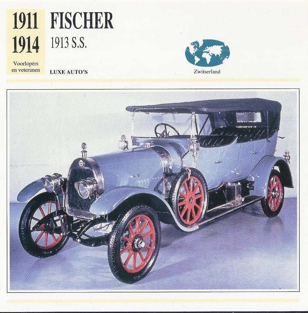 A197 autokaart fischer 1913 s,s ( 1911 - 1914 ), Ophalen of Verzenden, Zo goed als nieuw