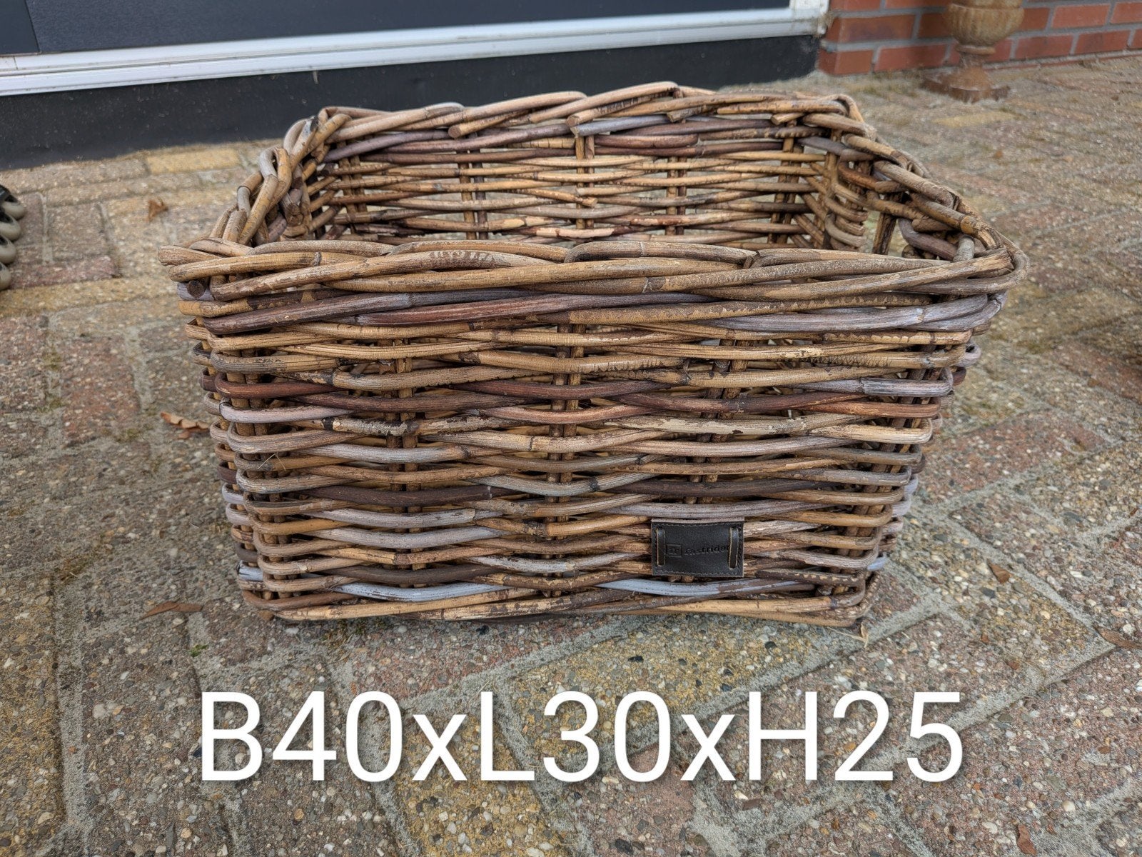 Rotan fietsmand voorop - B40xL30xH25, Fietsen en Brommers, Fietsaccessoires | Fietsmanden, Ophalen of Verzenden