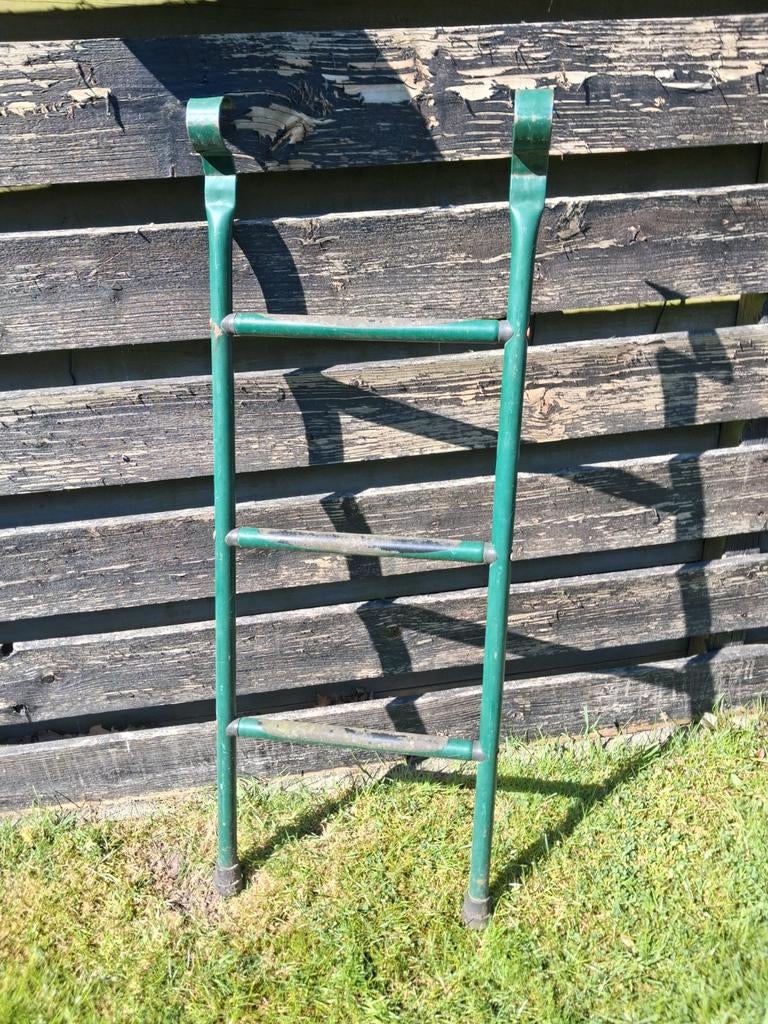 Trampoline trapje - Groen, 3 treden, Ophalen of Verzenden, Gebruikt