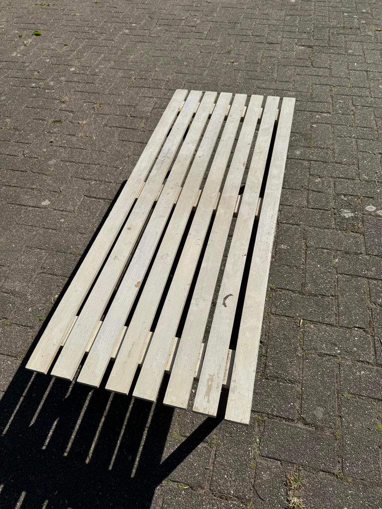 Houten bijzettafel 125x50x30cm, Minder dan 45 cm, Gebruikt, Ophalen of Verzenden, 75 cm of meer