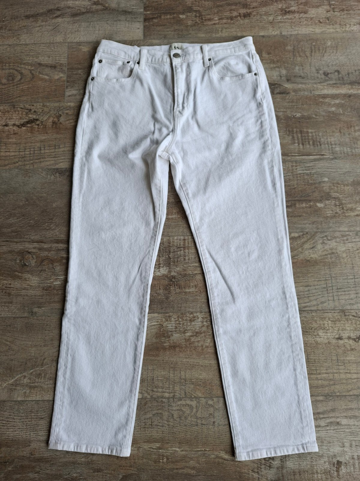 C&A witte carrot fit jeans heren - slimfit - W32/L34, Wit, Nieuw, W32 (confectie 46) of kleiner, C&A