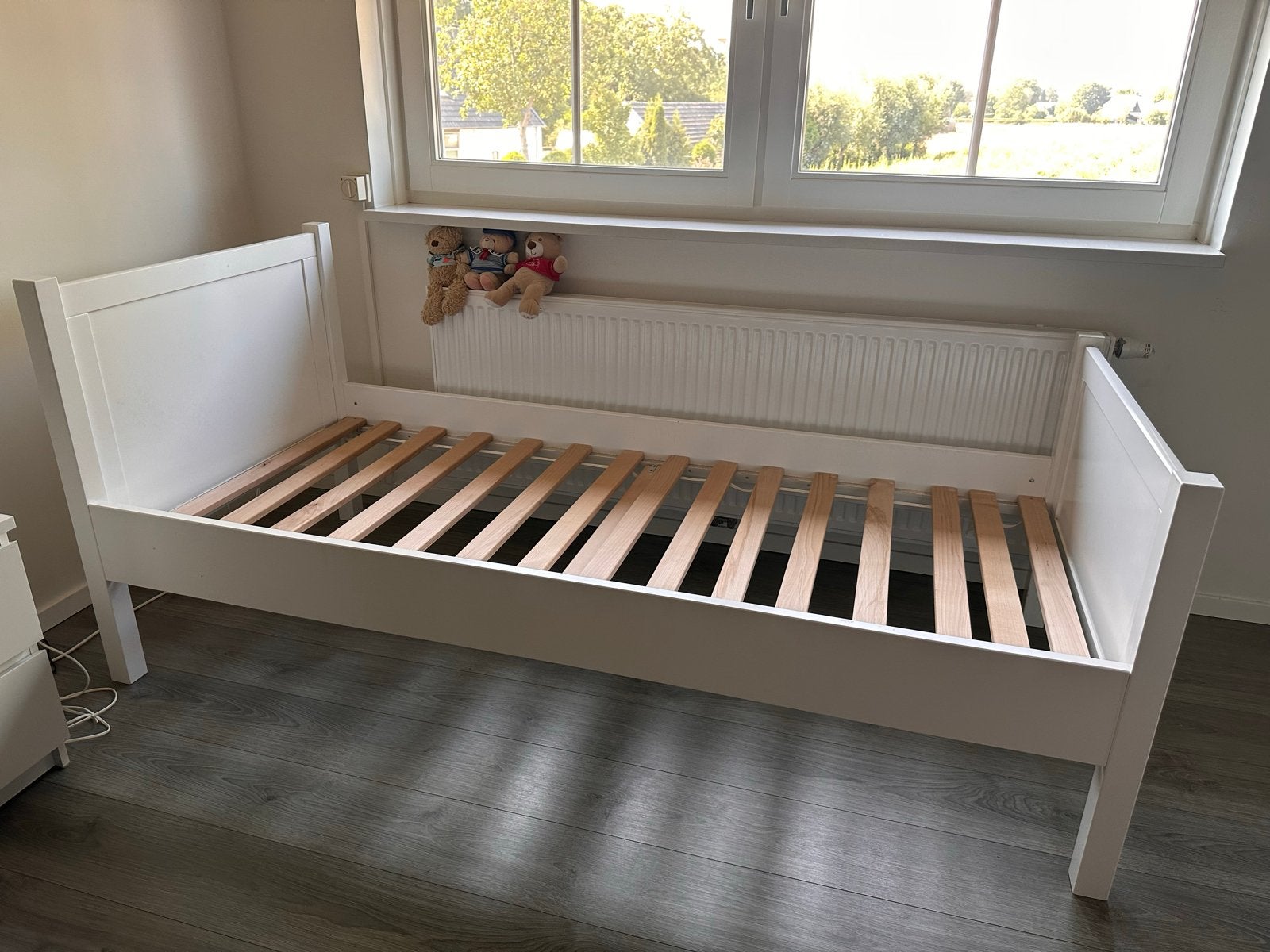 Wit Bopita bed 200x90 cm, Ophalen, Gebruikt, 90 cm, Eenpersoons