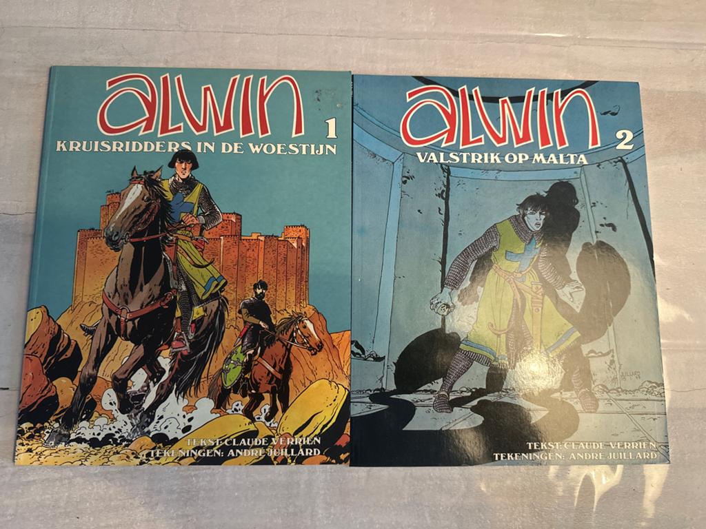 Alwin stripboeken - Kruisridders & Valstrik op Malta, Meerdere stripboeken, Ophalen of Verzenden, Gelezen