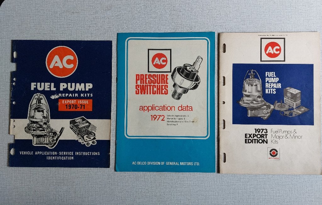 Brochures / Catalogus/ Folder AC-Delco Fuel Pump Drukzender, Ophalen of Verzenden, Gelezen, Catalogus