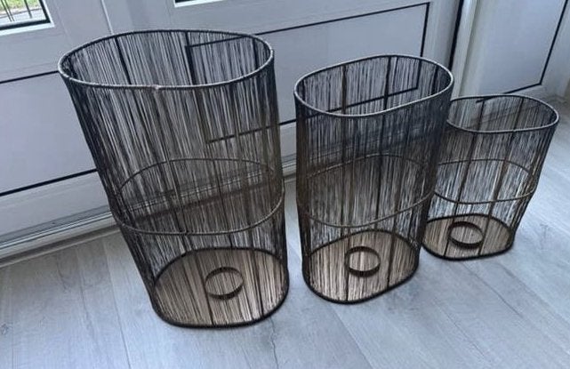 Kaarsenhouders windlicht, Ophalen of Verzenden, Zo goed als nieuw, Bruin, Windlicht