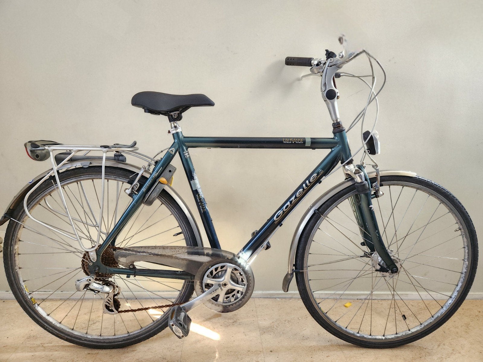 gazelle Track & Trail Herenfiets 28inch 14v frame 57cm, 28 inch, Gebruikt, Vering, Velgrem
