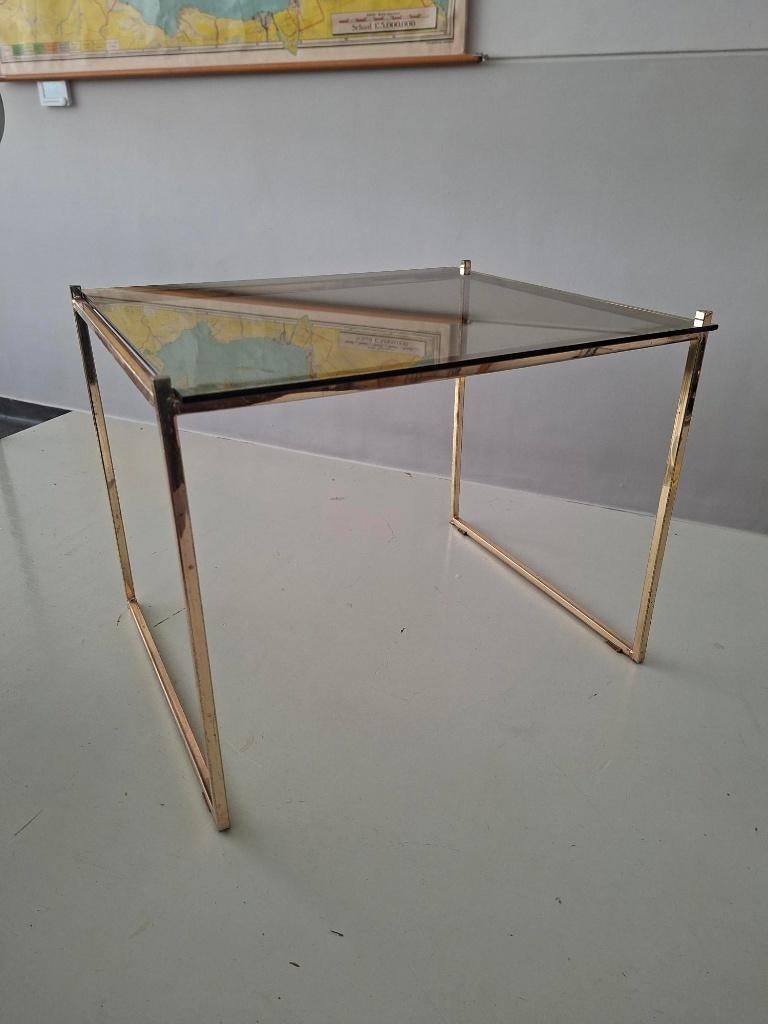 vintage design bijzettafel messing Hollywood regency jaren70, Ophalen
