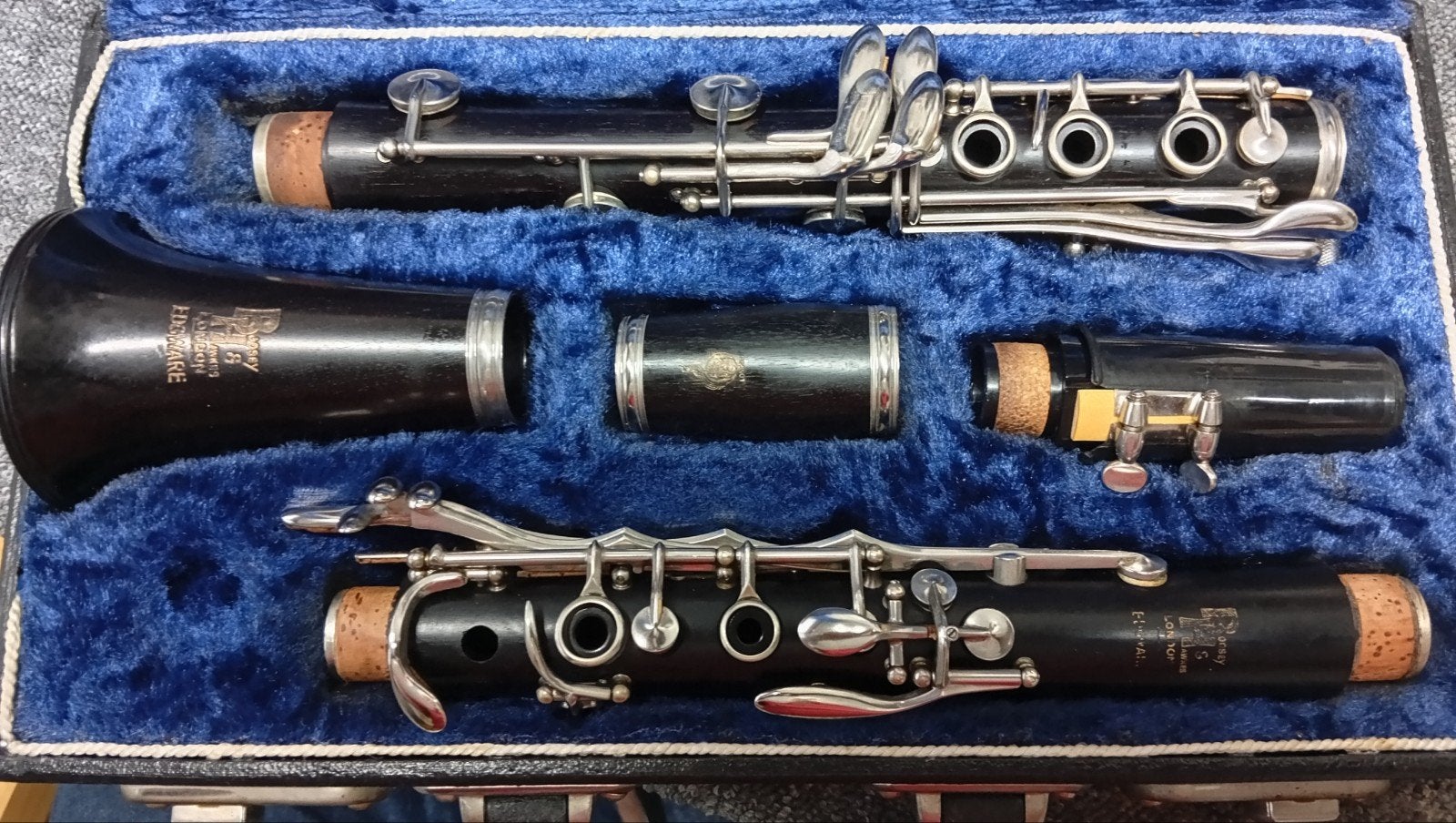 Klarinet Atelier:Uitstekende Boosey and Hawkes Bb Klarinet., Bes-klarinet, Ophalen of Verzenden, Zo goed als nieuw, Met koffer