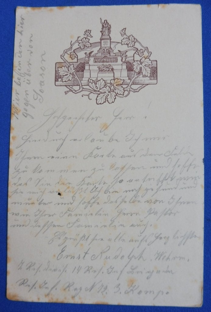 WO1 Feldpostkaart Soissons 7. Reserve-Division 1914 (C), Verzenden, Landmacht, Duitsland, Overige typen