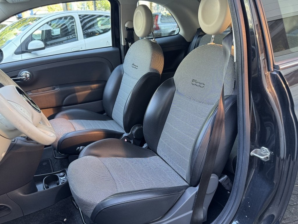Fiat 500C 1.2 Lounge (bj 2014), Gebruikt, 4 cilinders, Cabriolet, Zwart