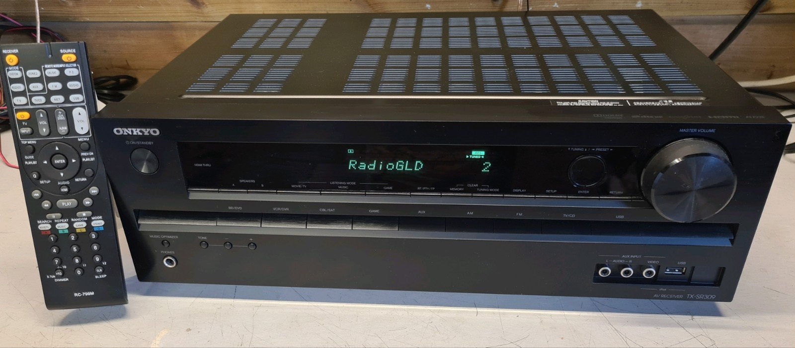 Onkyo receiver tx-sr309 + nw afstandsbediening TOPSTAAT!, Ophalen of Verzenden