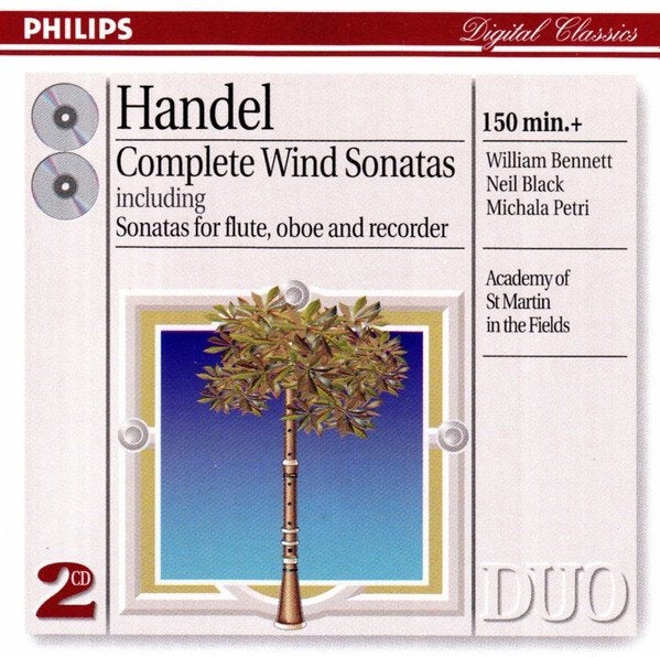 HANDEL Complete wind sonatas 2 - CD PETRI PHILIPS DUO, Ophalen of Verzenden, Barok, Gebruikt, Kamermuziek
