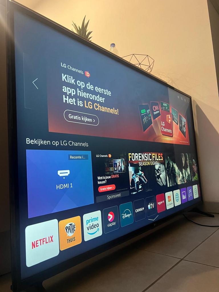 LG 55UM7050PLC 55 inch 4K UHD Smart TV met webOS, Audio, Tv en Foto, Televisies, Gebruikt, LED, 100 cm of meer, 4k (UHD), LG, 50 Hz
