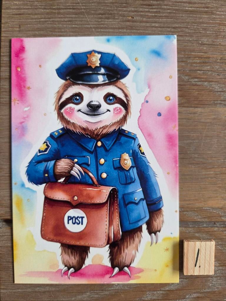 POSTBODE 1 luiaard, Ophalen, Paard