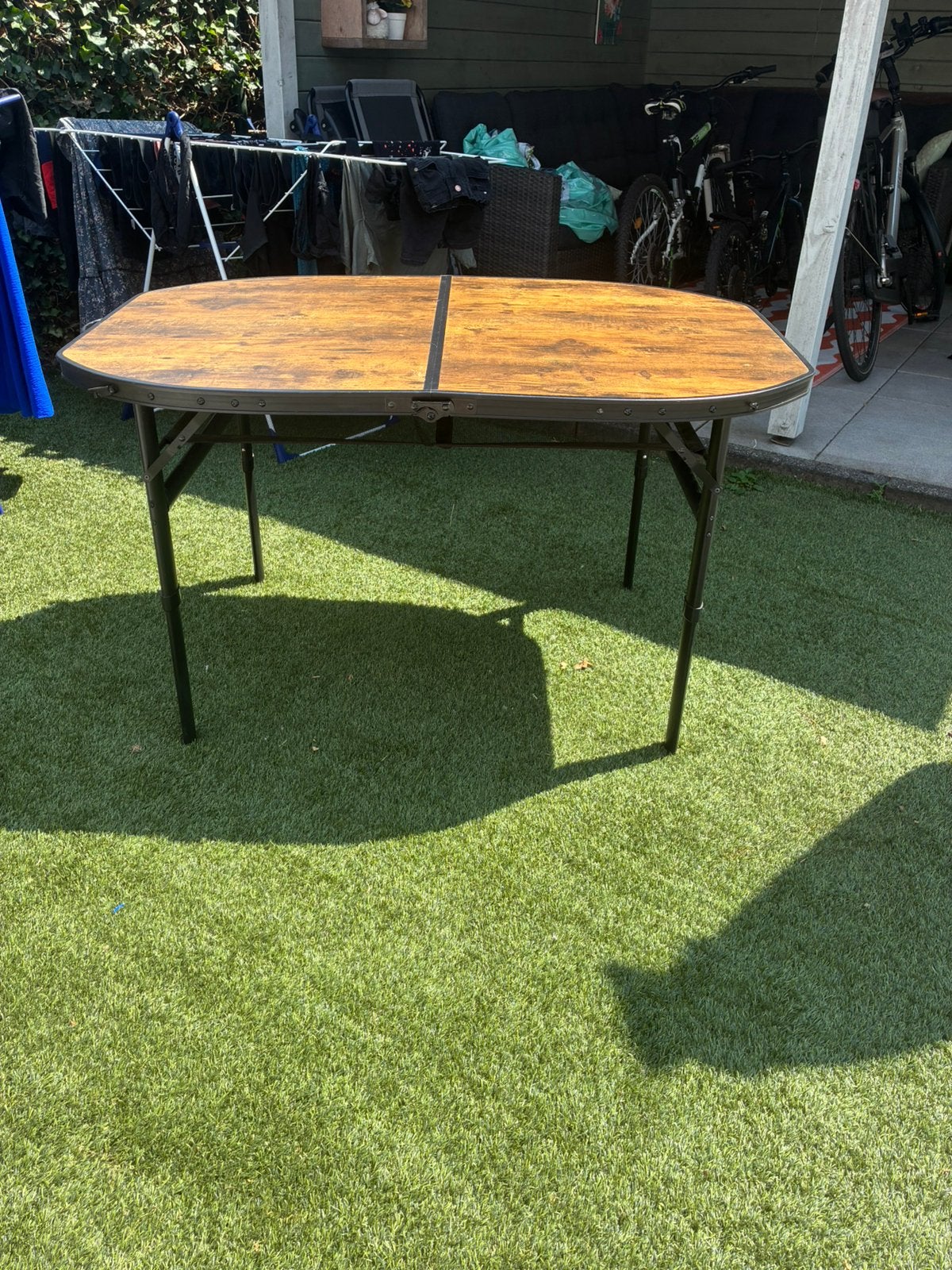 Bo-camp industrial tafel 120cm x 80cm, Ophalen, Zo goed als nieuw, Ovaal, Aluminium