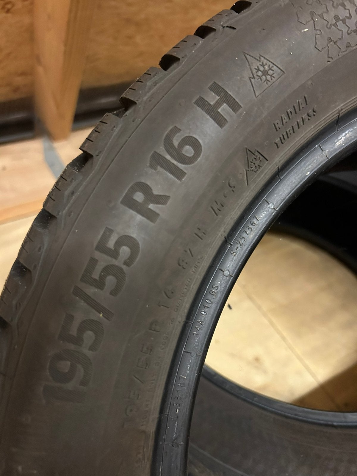 4x Continental WinterContact TS870 195/55 R16 H Winterbanden, Auto-onderdelen, Banden en Velgen, Ophalen, Gebruikt, 16 inch, Winterbanden