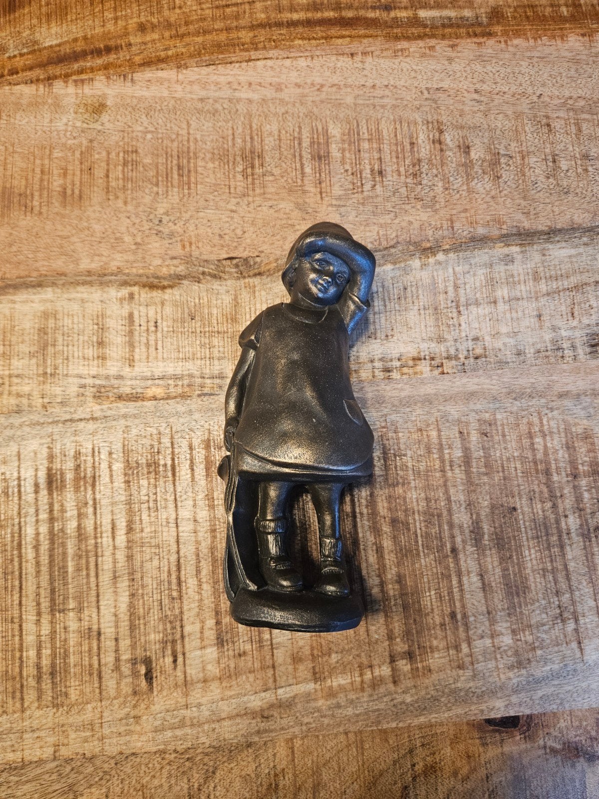 Vintage beeldje meisje met hoed - Pieter Breughel, Ophalen, Zo goed als nieuw, Mens
