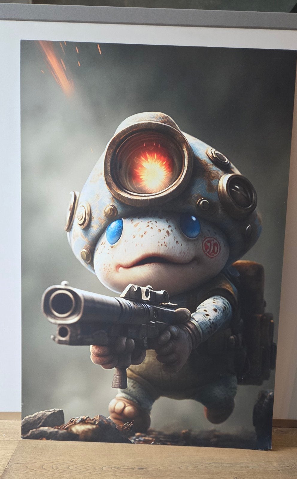 Aluminium Schilderij Toad Gunny, Ophalen