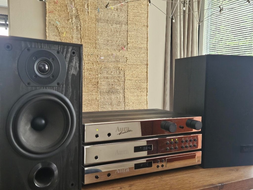 Vintage Aura Evolution hifi-set + B&W Aura SP50 speakers, 60 tot 120 watt, Ophalen, Overige merken, Gebruikt