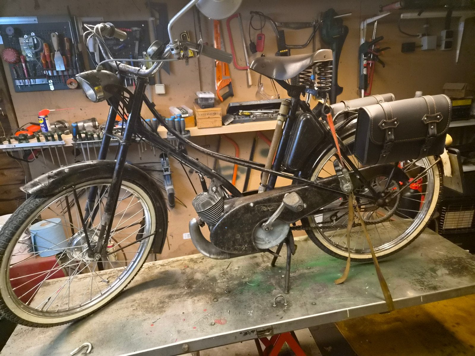 te koop of te ruil kaptein modylette, Fietsen en Brommers, Ophalen, Terugtraprem, Kaptein mobylette, Jaren '50